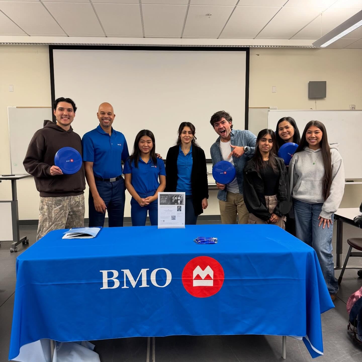BMO representatives and ABG members behind a BMO table