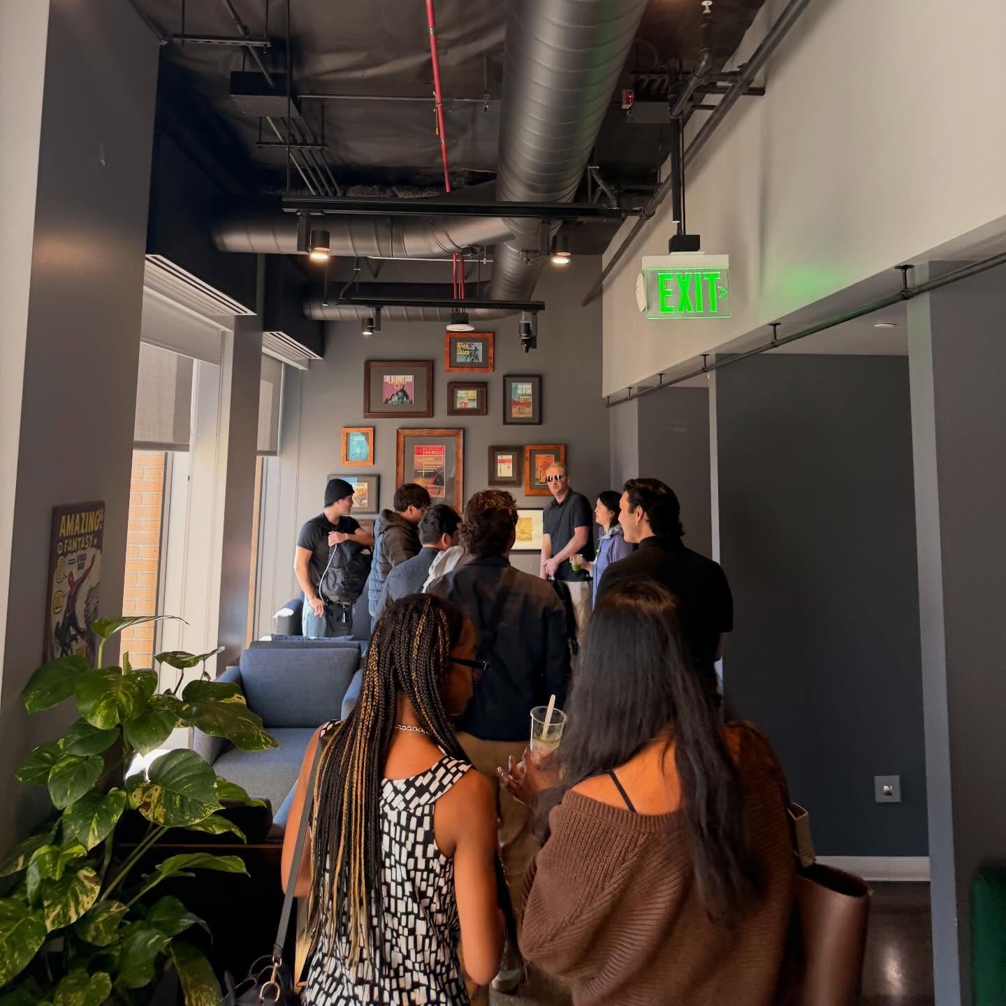 Officers on a tour inside Google's San Francisco office