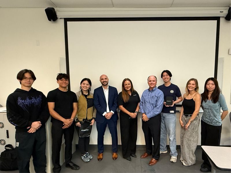 Group photo of ABG members with the three JPMorgan Chase speakers