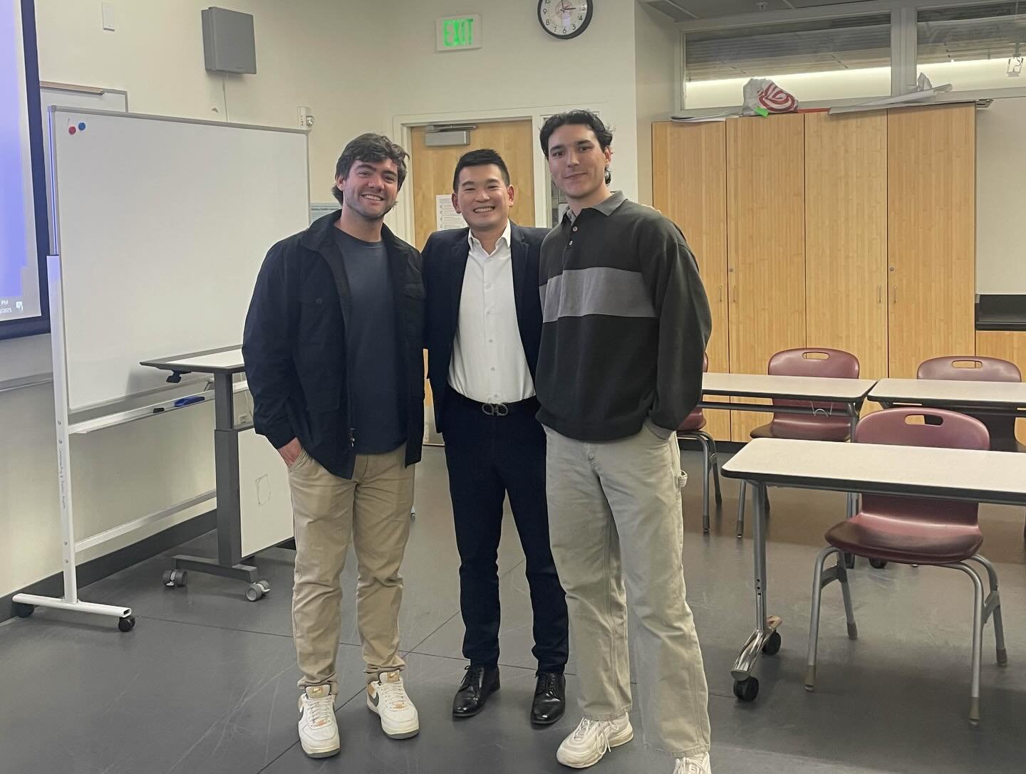 Naing Lin, center, with two ABG members